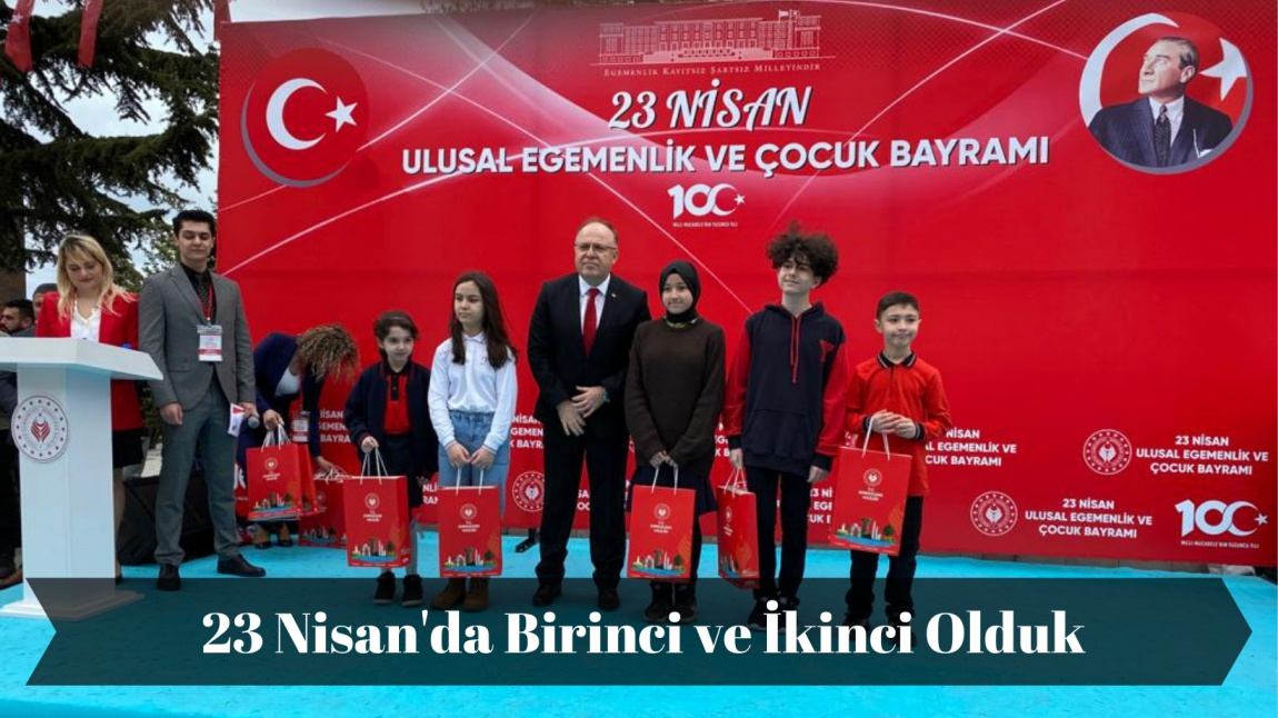 23 Nisan Şiir ve Kompozisyon Yarışmasında Birinci ve İkinci Olduk